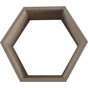 Dsx Shelf Hexagon Shaped Oak W27xD12xh27cm