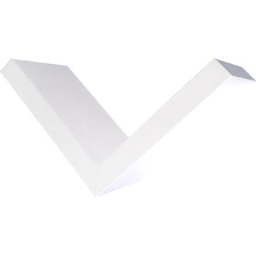 V shaped floating shelf white