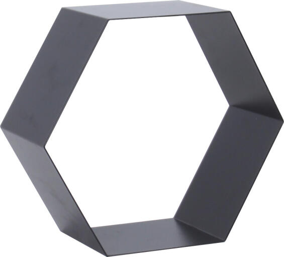 Dsx Malla Metal Shelf Hexagon Shaped Grey W27xD12xD27cm