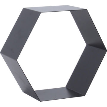 Dsx Malla Metal Shelf Hexagon Shaped Grey W27xD12xD27cm