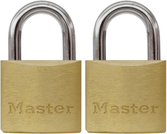 Padlock economy brass 40mm 2pc master lock