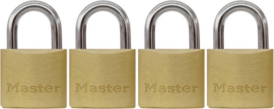 Padlock economy brass 40mm 4pc master lock