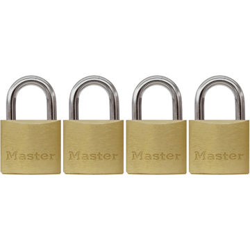 Padlock economy brass 40mm 4pc master lock