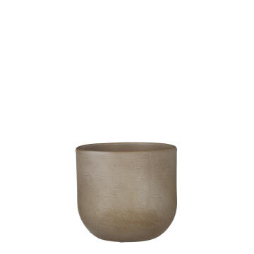 Pot Ceramic Nora Round Brown Dia 16Cm