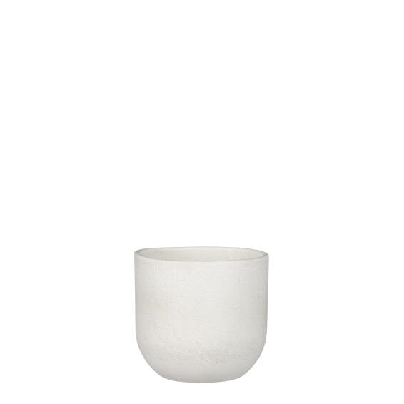 Pot, Ceramic Pot, Nora Round White, FIRST DUTCH, 14cm