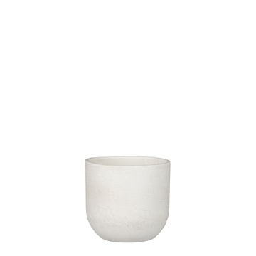Pot, Ceramic Pot, Nora Round White, FIRST DUTCH, 14cm