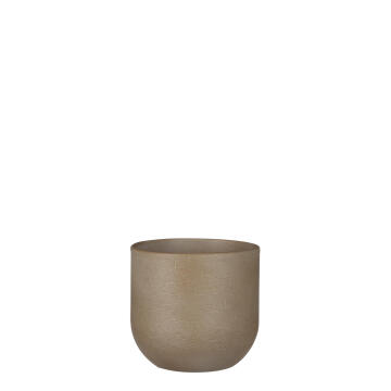 Pot, Ceramic Pot, Nora Round Brown, FIRST DUTCH, 14cm