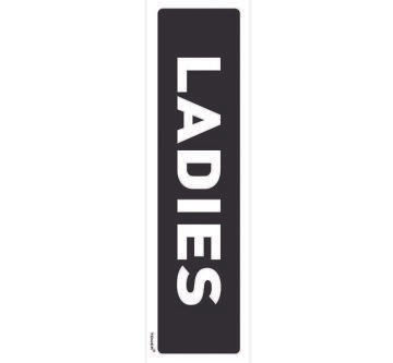 Ladies self adhesive sign tower 50x195mm
