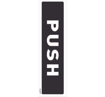 Push self adhesive sign tower 50x195mm