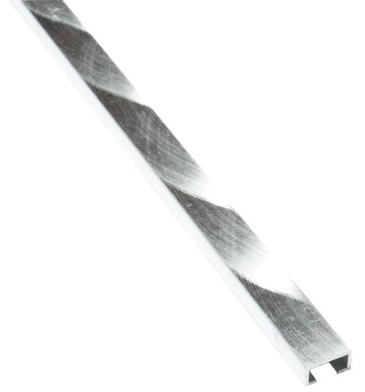 Listello Aluminium Brushed Silver 8mm (2.5m)