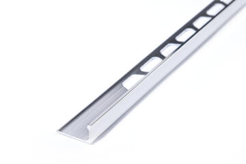 Straight Edge Aluminium Polished Silver 12mm (2.5m)