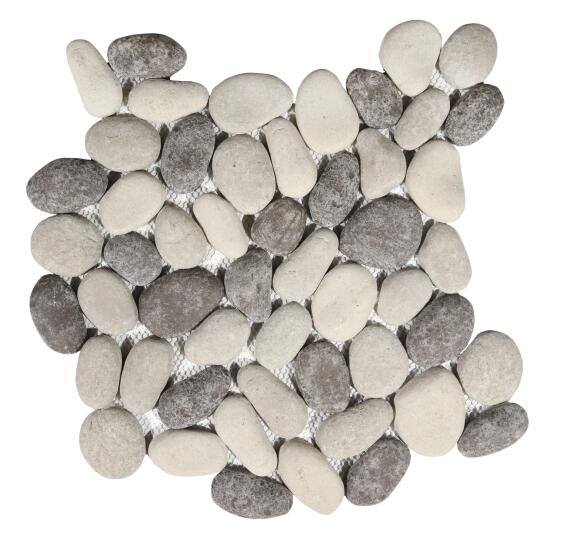 Mosaic Pebble Ash Mix 300x300mm
