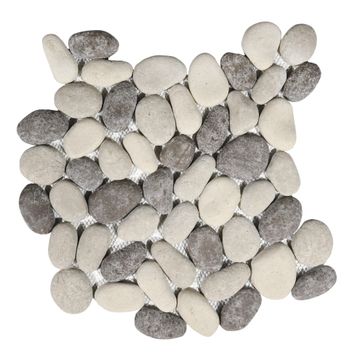 Mosaic Pebble Ash Mix 300x300mm
