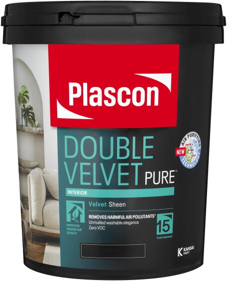 Plascon Double Velvet Interior Wall Paint White 20L