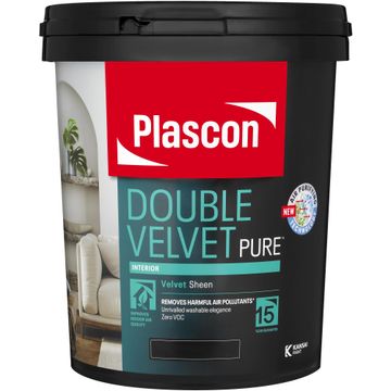 Plascon Double Velvet Interior Wall Paint White 20L