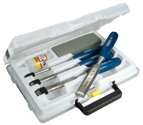 Wood chisel 4pc+oil&stone- 6