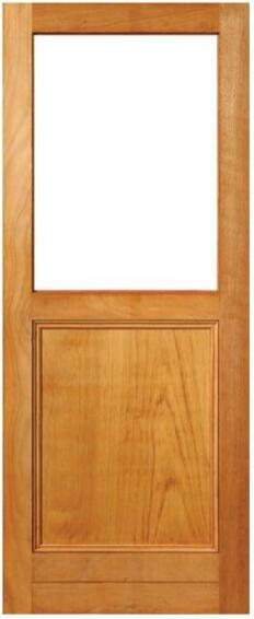 Exterior Door Engineered Hardwood Ply Bottom Full Pane Top-w813xh2032mm