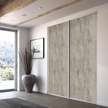 Allure single sliding door cement w62cm x h250cm