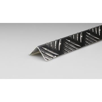 Profile rice grain pattern corner natural aluminium 20x20x2000mmm