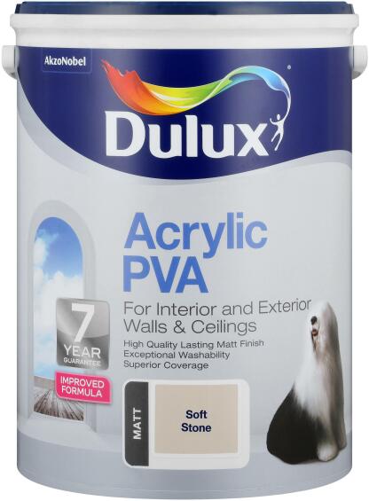 Dulux Universal Paint Acrylic PVA soft stone Matt 5L