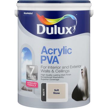 Dulux Universal Paint Acrylic PVA soft stone Matt 5L
