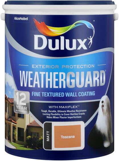 Paint exterior fine textured DULUX WEATHERGUARD Toscana 5L,