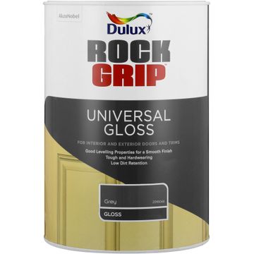  Dulux Rockgrip Universal Gloss Paint Grey 5L