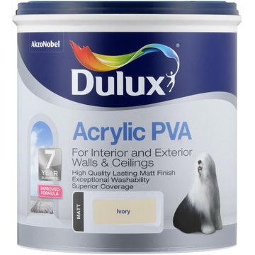  Dulux Acrylic PVA Universal Paint Ivory matt 1L
