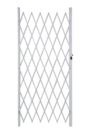 Aluminium flex gate 840x2000mm white armourdoor