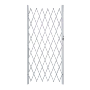 Aluminium flex gate 840x2000mm white armourdoor