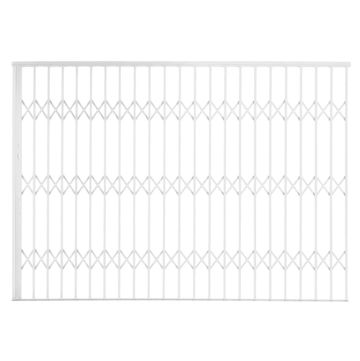 Alu-glide security gate type 30 3000(w)x1950-2150(h) white xpanda