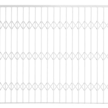 Alu-glide security gate type 30 3000(w)x1950-2150(h) white xpanda