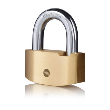 Hammer padlock solid brass body 80mm yale