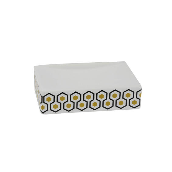 Soap dish ceramic SENSEA Ethnic white