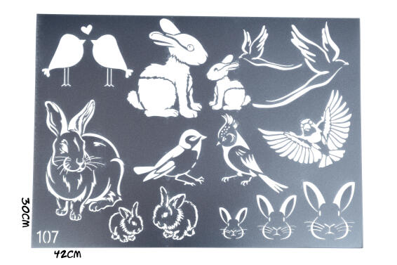 Granny B's Stencils Bunnies & Birds 