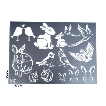 Granny B's Stencils Bunnies & Birds 