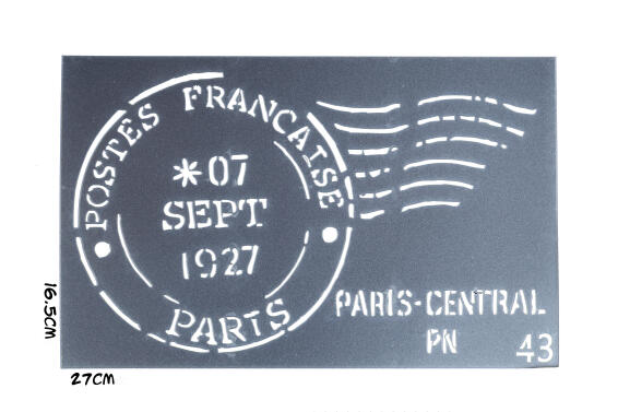 Granny B's Stencils Postage Stamp Paris 
