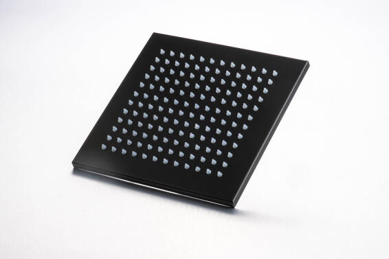 Gio square shower head black 200mm