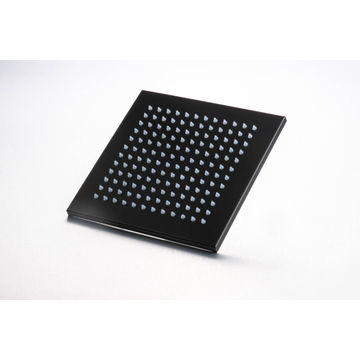 Gio square shower head black 200mm