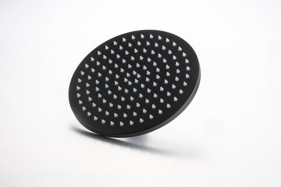 Gio round rain shower head black 200mm