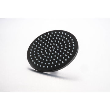 Gio round rain shower head black 200mm