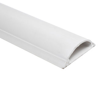 TRUNKING HALF MOON 70X20MM WHITE PVC