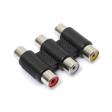 Adaptor 3RCA female for extension silver