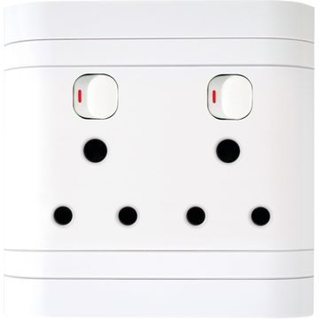Lesco Socket 2x3 pin 4x4 white