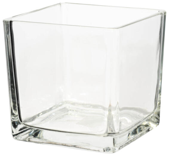 CUBE GLASS CLEAR 10X10X10CM