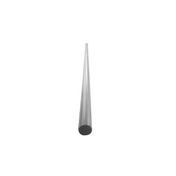 Wardrobe Hanging Rail Oval Tube Aluminum W/Ends D1.9xl125cm