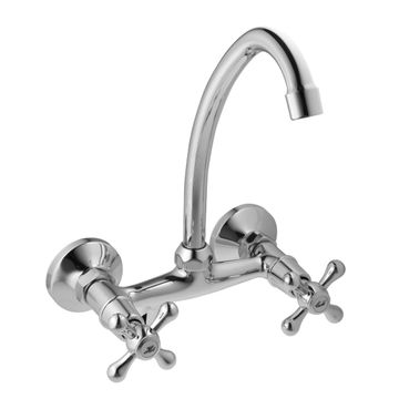 Triumph Kitchen Sink Mixer Tap Classico Wall Type Chrome H27.4Cm Spout Reach 19.8Cm
