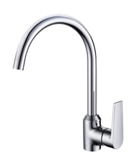 Triumph Kitchen Sink Mixer Tap Sapphire Single Lever Chrome H33.2Cm Spout Reach 23.4Cm