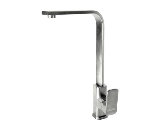 Umano Classico Kitchen Sink Mixer Tap Single Lever Stainless Steel H35.6cm Spout Reach 18.5cm
