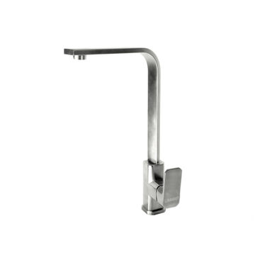 Umano Classico Kitchen Sink Mixer Tap Single Lever Stainless Steel H35.6cm Spout Reach 18.5cm